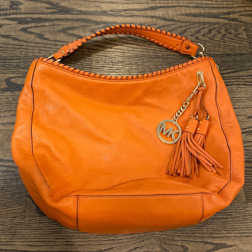 Orange leather Michael Kors bag
